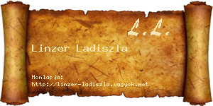 Linzer Ladiszla névjegykártya